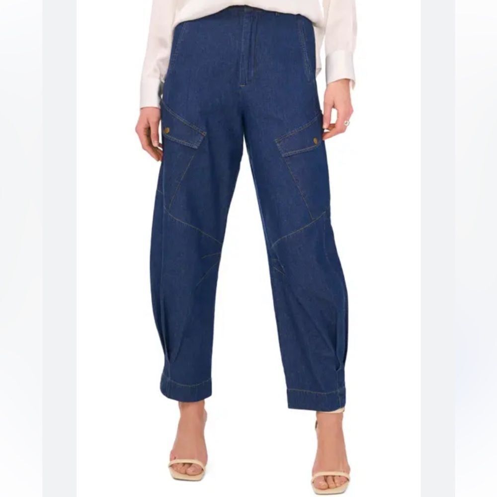 PARKER Barrel Denim Pants Relax Fit High Waist Pockets Zip Fly NWT Women Sz 2